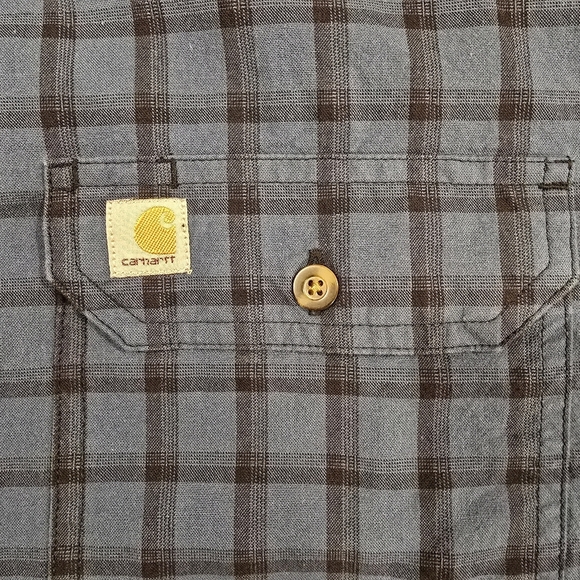 Carhartt Shirt Men’s 2XL Original Fit Long Sleeve Blue Plaid. - Picture 6 of 11